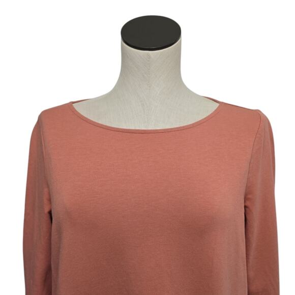 NWT J. Jill Pure Jill Harmony Rib-Trimmed Tunic Womens Sz Medium Petite Red Clay - Picture 7 of 10